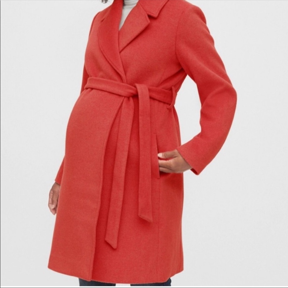 ⭐️ • Maternity Wool Wrap Coat • small